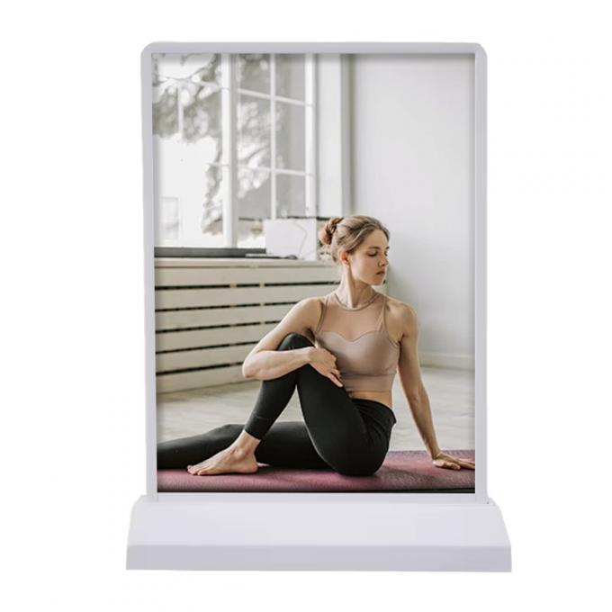 टेबलटॉप रेस्तरां विज्ञापन के लिए रिचार्जेबल बैटरी के साथ अनुकूलन योग्य एलईडी डेस्कटॉप मेनू लाइट बॉक्स 1