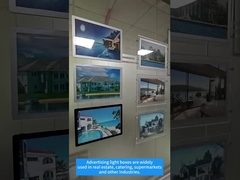 चुंबकीय ए4 रियल एस्टेट एजेंट लटकती एक्रिलिक एलईडी विज्ञापन प्रकाश बॉक्स